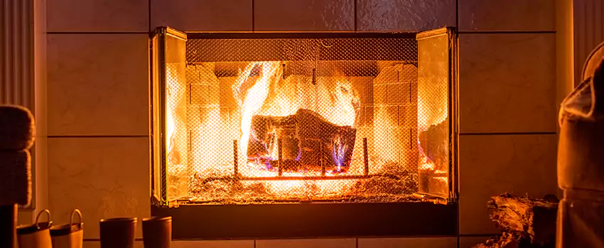 Mendota Hearth Landscape Fireplace Installation in Evergreen Park, Illinois