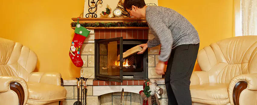 Rusted Metal Fireplace Restoration in Evergreen Park, Illinois